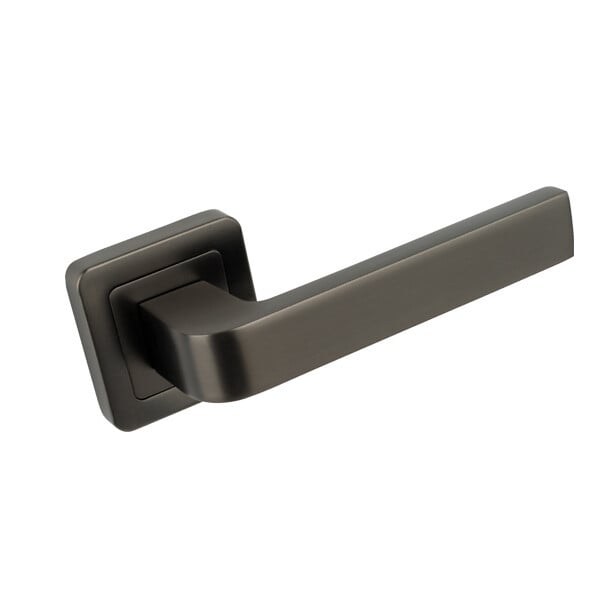 AYR - AYR Lot de 2 poignées CANELA graphite mat + 2 rosaces clé graphite mat - large