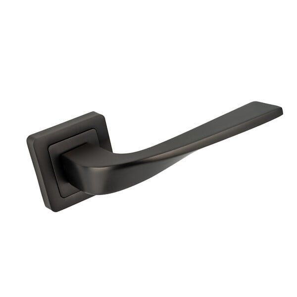 AYR - Lot de 2 poignées MAXIM graphite mat + 2 rosaces clé  graphite mat-AYR - large