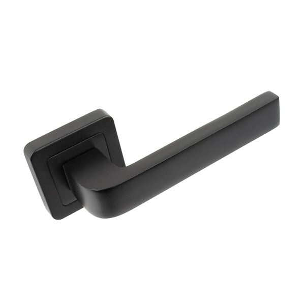 AYR - AYR Lot de 2 poignées CANELA noir mat + 2 rosaces clé noir mat - large