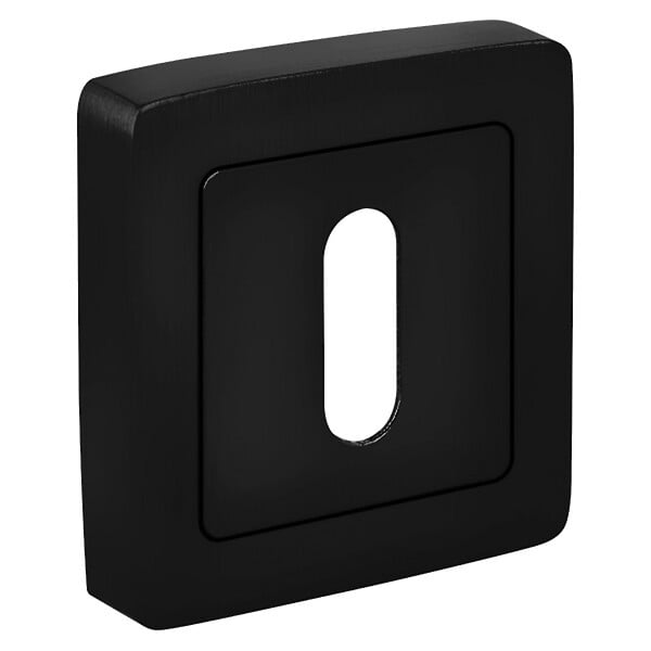 AYR - AYR Lot de 2 poignées CANELA noir mat + 2 rosaces clé noir mat - large