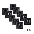 SIEMENS - SIEMENS Lot de 10 Prises 2P+T Anthracite Delta Iris avec plaque anthracite - vignette