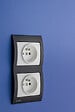 SIEMENS - Plaque Double Verticale Anthracite Delta IRIS - vignette