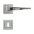 AYR - AYR Lot de 2 poignées MAXIM nickel satiné + 2 rosaces clé nickel satiné - vignette