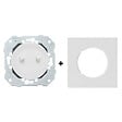 FONTINI - FONTINI Double bouton poussoir blanc avec manette blanc glossy DOM + plaque simple blanc - vignette