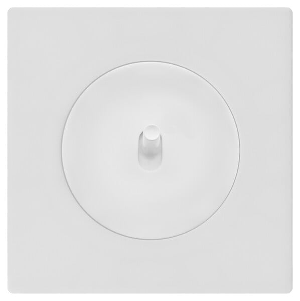 FONTINI - Bouton poussoir blanc glossy DOM avec plaque simple blanc – Sobriété et contrôle efficace - large