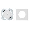 FONTINI - Bouton poussoir blanc glossy DOM avec plaque simple blanc – Sobriété et contrôle efficace - vignette