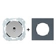 FONTINI - FONTINI Va et vient ALU DOM + plaque simple blue grey manette chrome - vignette