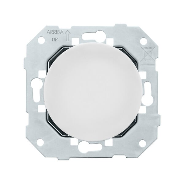 FONTINI - Obturateur blanc DOM + plaque simple taupe - large