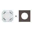 FONTINI - Obturateur blanc DOM + plaque simple taupe - vignette