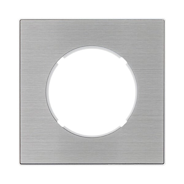 FONTINI - FONTINI Double va-et-vient ALU avec manette chrome DOM et plaque simple métallisée gris - large