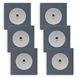 FONTINI - 6 va-et-vient ALU glossy DOM + 6 plaques simples blue grey - vignette