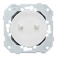 FONTINI - Double va-et-vient blanc avec manette blanc glossy DOM et plaque simple blanc – Gestion lumineuse double avec élégance et modernité - vignette
