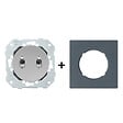 FONTINI - FONTINI Double va et vient ALU - manette chrome DOM + plaque simple blue grey - vignette