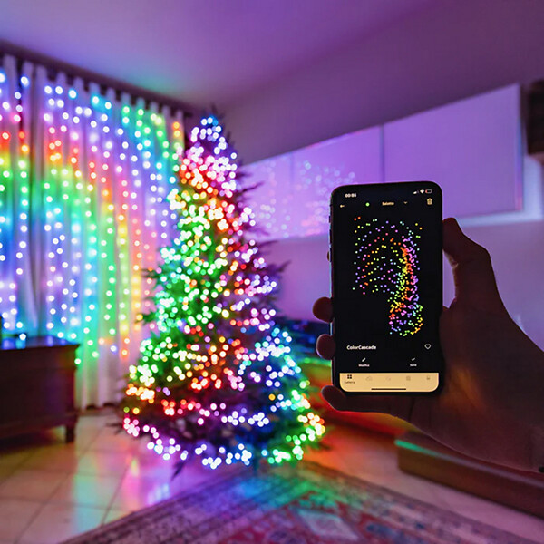 TWINKLY - TWINKLY Guirlande lumineuse multicolore connectée RGB 20m IP44 contrôlée par application - large
