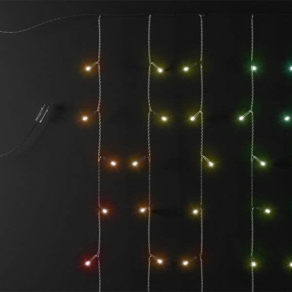 TWINKLY - TWINKLY Rideau Multic RGBW Connecté 1x2m IP65 Fil Transparent Twinkly Curtain Plus - large