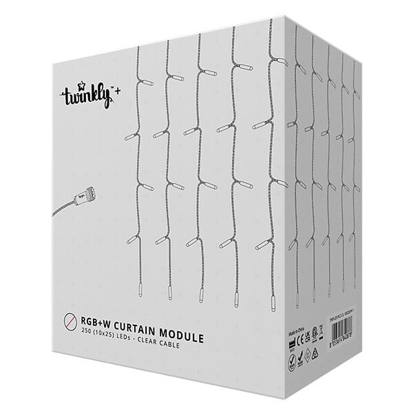 TWINKLY - TWINKLY Rideau Multic RGBW Connecté 1x2m IP65 Fil Transparent Twinkly Curtain Plus - large