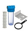 APIC - Porte-filtre à eau 9 pouce 3/4 - 20/27F avec cartouche lavable 60 microns, équerre et clé - vignette