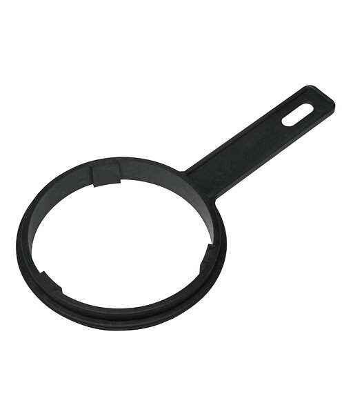 APIC - Porte-filtre à eau 9 pouce 3/4 - 20/27F avec cartouche anti-calcaire, équerre et clé - large