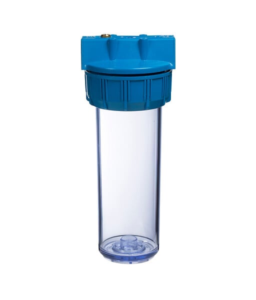 APIC - Porte-filtre à eau 9 pouce 3/4 - 20/27F avec cartouche charbon anti goût et odeurs GAC, équerre et clé - large