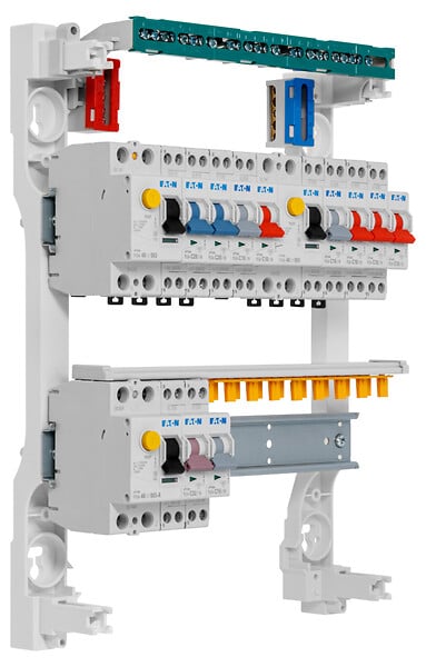 EATON CAPRI - EATON TABLEAU 2 rangées 2 ID 40AC & 1 40 A 4 10A 3 16A 2 20A 1 32A EATON - large