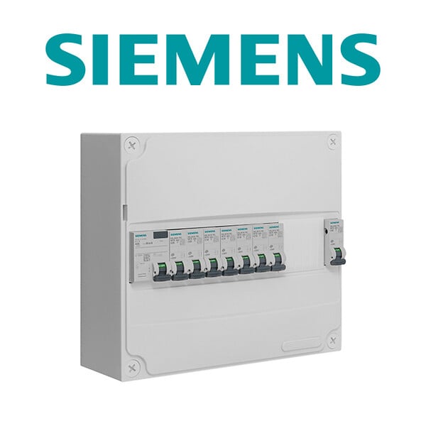 SIEMENS - SIEMENS Tableau 1 rangée pré-équipé 1 inter. diff. 40A type AC + 8 disjoncteurs - large