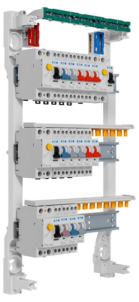 EATON CAPRI - Tableau 3 rangées pré-équipé 4 inter. diff. 40A + 13 disjoncteurs-EATON - large