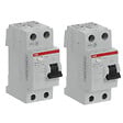 ABB - Lot de 2 Interrupteurs différentiels  à vis raccordement 63A 30mA Type AC-ABB - vignette