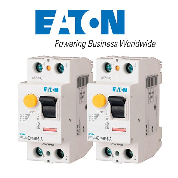 EATON CAPRI - EATON Lot de 2 interrupteurs différentiels PFGM, 2x63A 30mA type AC - large