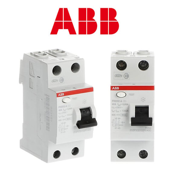 ABB - Lot de 2 Interrupteurs différentiels à vis raccordement 40A 30mA Type A-ABB - large