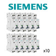 SIEMENS - Lot de 10 Disjoncteurs électriques phase + neutre 20A-SIEMENS - vignette