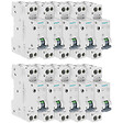 SIEMENS - Lot de 10 Disjoncteurs électriques phase + neutre 20A-SIEMENS - vignette