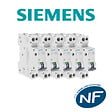 SIEMENS - Lot de 5 Disjoncteurs électriques phase + neutre 2A-SIEMENS - vignette