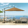 CONCEPT USINE - Parasol  marron droit carré 3 x 3 m led SOLENZARA - vignette