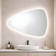 KIAMAMI VALENTINA - Miroir Réversible Forme De Goutte 100X75 Cm Éclairage Indirect À Led Réversible - vignette