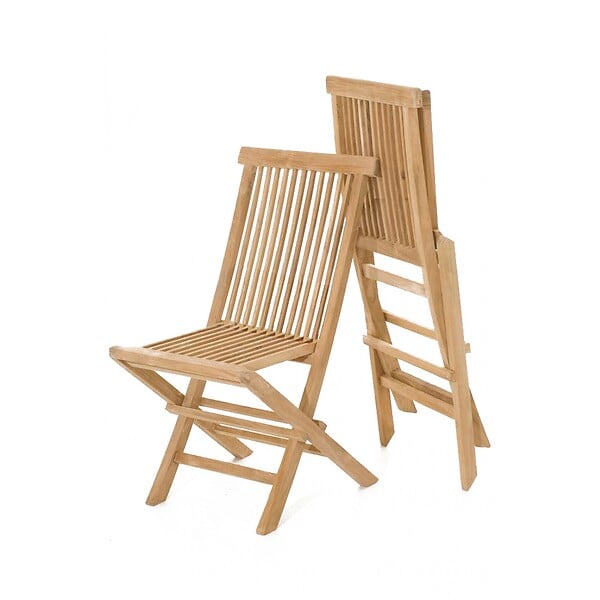CONCEPT USINE - Table de jardin rectangulaire et 6 chaises en teck KAJANG $ - large