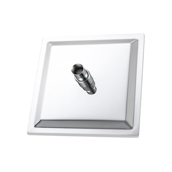 AICA SANITAIRE - AICA Colonne de douche thermostatique chromée, avec douche de tête carrée, ensemble de douche en acier inoxydable, douchette à main réglable en différents modes - large