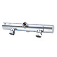 AICA SANITAIRE - AICA Colonne de douche thermostatique chromée, avec douche de tête carrée, ensemble de douche en acier inoxydable, douchette à main réglable en différents modes - vignette