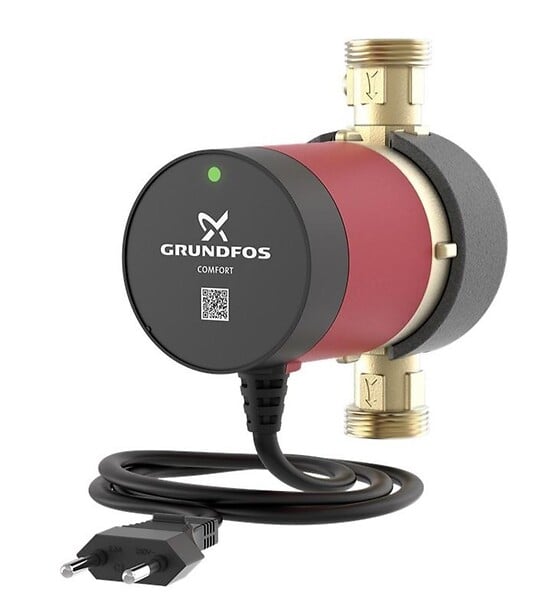 GRUNDFOS - Circulateur eau chaude sanitaire COMFORT BASIC - Modèle: 15-14 BX (avec vanne d'isolement et clapet anti retour) - large