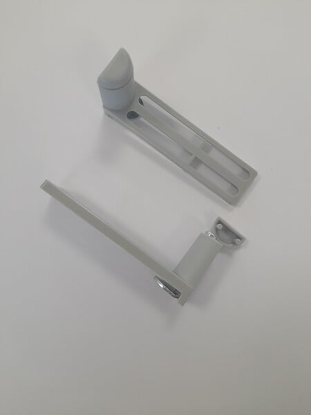 DECOSOL - 3 supports ventilation fenêtre PVC sans perçage - Gris - large