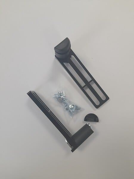 DECOSOL - Supports sans perçage PVC - Noir - 8cm - large