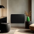 SAUTER - Radiateur électrique à double cœur de chauffe Syrtis - Horizontal - Noir - 1500W - vignette