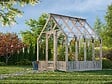 PALMAKO - Serre de jardin Emilia en bois autoclave gris et verre trempé - Palmako - 8,4 m² - vignette