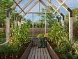 PALMAKO - Serre de jardin Emilia en bois autoclave gris et verre trempé - Palmako - 8,4 m² - vignette