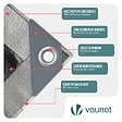 VOUNOT - Bâche de Protection en Polyéthylène resistant et impermeable 180g/m² gris et noir 6x8m - vignette