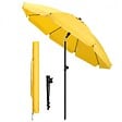 VOUNOT - Parasol de jardin 2m avec ancrage sol et sac de transport Jaune - vignette