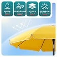 VOUNOT - Parasol de jardin 2m avec ancrage sol et sac de transport Jaune - vignette