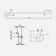 KORDO - Kit main courante aluminium subblimation bois avec supports de fixation 2 m, Opalu Kordo - vignette