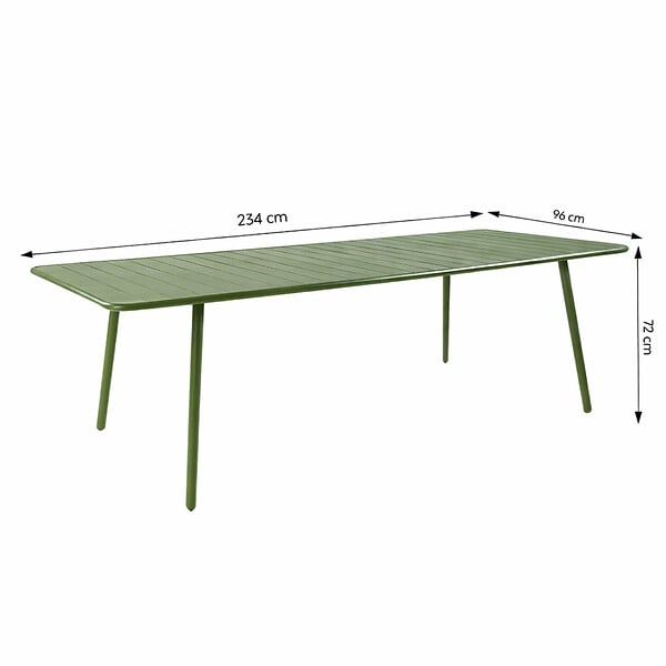 CONCEPT USINE - Table de jardin 10-12 places 234cm verte BERGAME $ - large