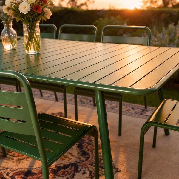 CONCEPT USINE - Table de jardin 10-12 places 234cm verte BERGAME $ - large