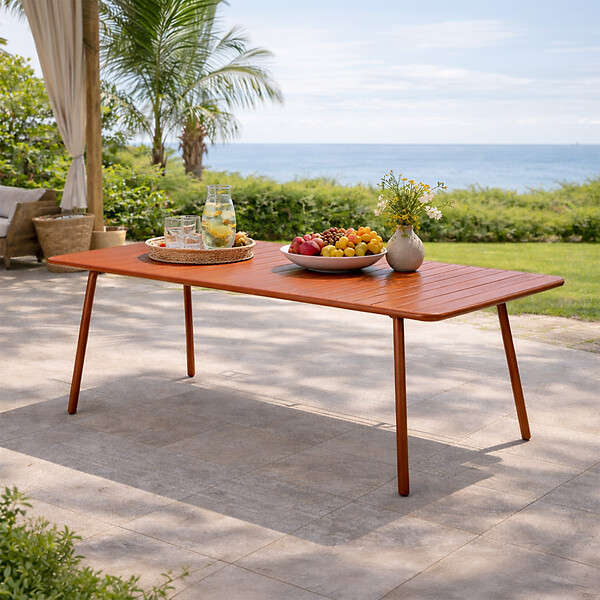 CONCEPT USINE - Table de jardin 8-10 places 200cm terracotta BERGAME - large